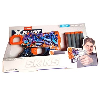 NEW Zuru X-Shot Skins Menace Graffiti Spray Tag Kids Toy Dart Blaster Gun