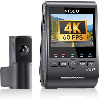 VIOFO A329S 4K + HK6 hardwire Bundle 60FPS Dash Cam Front and Rear, STARVIS 2