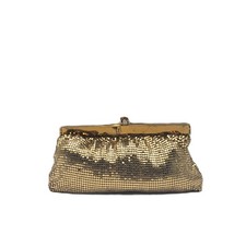Vintage Whiting Davis Gold Mesh Evening Clutch Bag
