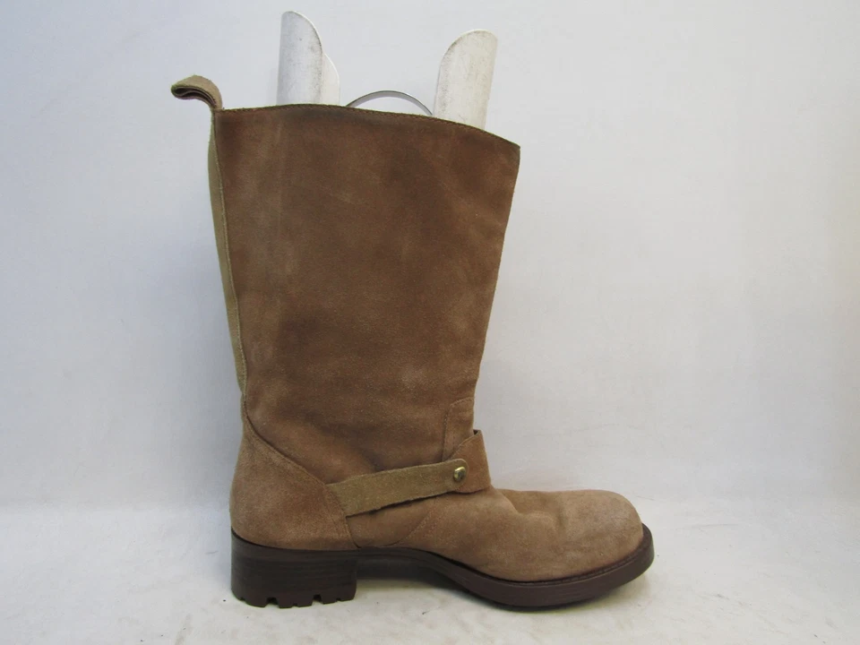 Botas de moda Ralph Lauren para mujer talla 10 M marrón gamuza hebilla media pantorrilla Foto 4 de 4