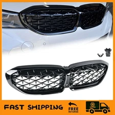 Front Kidney Grill Grille for BMW G20 330i M340i 2019-2022 Gloss Black Diamond