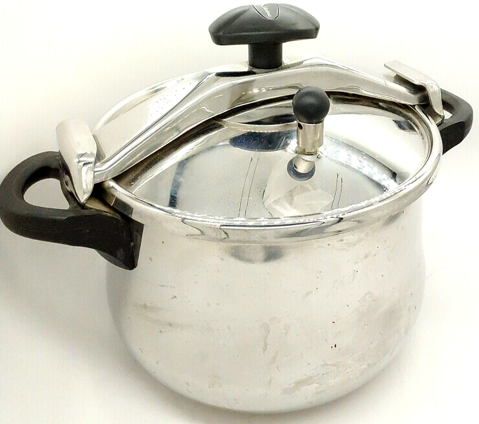 Pressure Cooker 8L Pro Selections 4 pc Fry-Steam Trivet Jiggler-8L SS SPAIN
Opens in a new window or