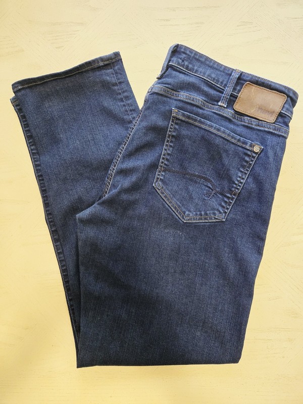 Mavi Men's Jeans Zach Size 38x32 Dark Wash Stretch Denim Tencel Blend Casual