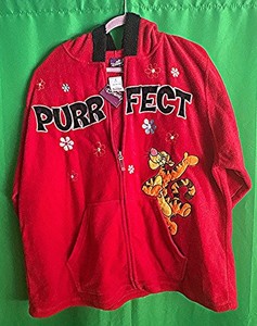 Disney Tigger PURRFECT Hooded Zip Red Sweatshirt 4X(26W/28W) NWT