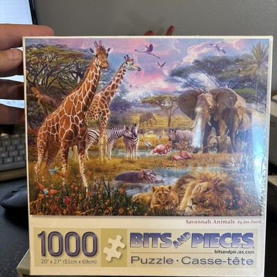  Bits and Pieces Savannah Animals. Puzzle 1000 Pieces NIB