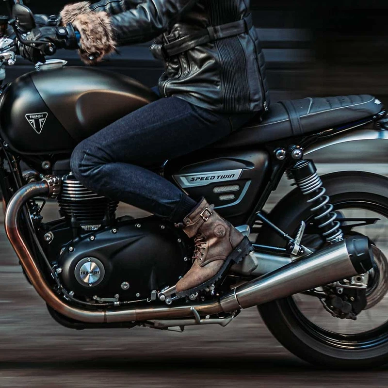 Spada Piston Lady Ce Ladies Motorbike Motorcycle Boots Brown, photo 8 of 9