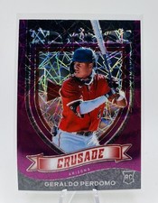 2021 Panini Chronicles - Crusade Geraldo Perdomo #8 Purple Velocity Prizm (RC)