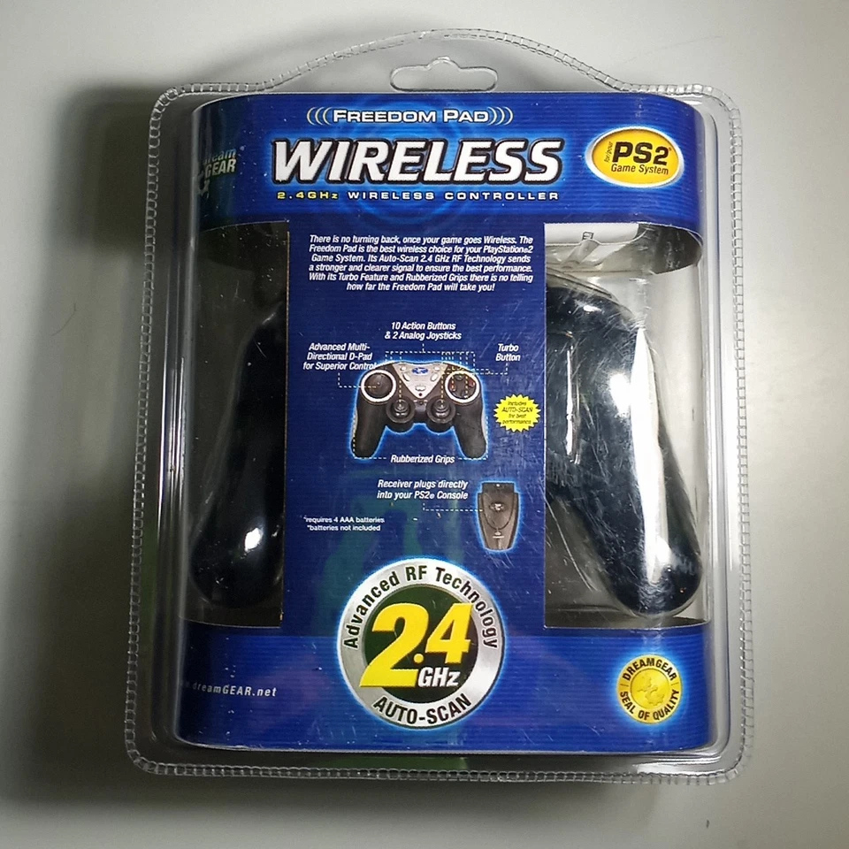 NOS DreamGear PS2 2.4GHz Wireless Controller Freedom Pad Video Game Sony - Image 3 of 4