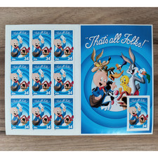 VTG 2001 USPS Porky Pig “That’s All Folks!” Looney Tunes 34¢ Stamp Sheet Mint NH