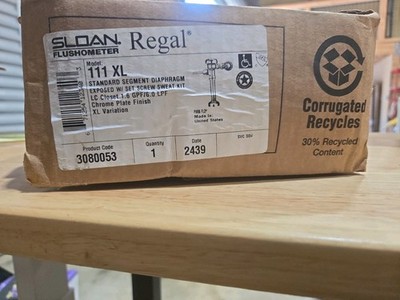 Sloan Regal 111-XL Water Closet Flushometer 3080053 New