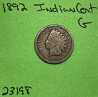 1892 Indian Head Cent / Penny 1c GD Good