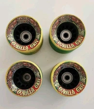Lot Of 4 Vtg Hyper Gorilla Grip Wheels 62mm 90s Quad Skates Bauer Supreme Roces