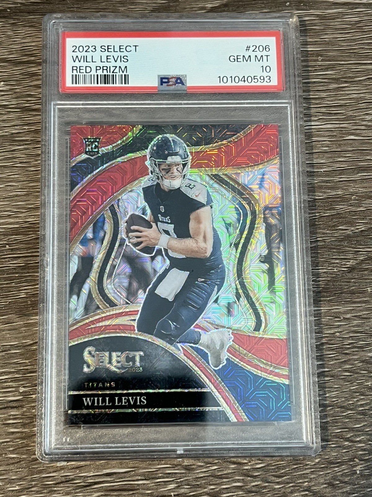 2023 Panini Select - Club Level Will Levis Red Mojo Prizm /49 (RC) PSA 10 TITANS