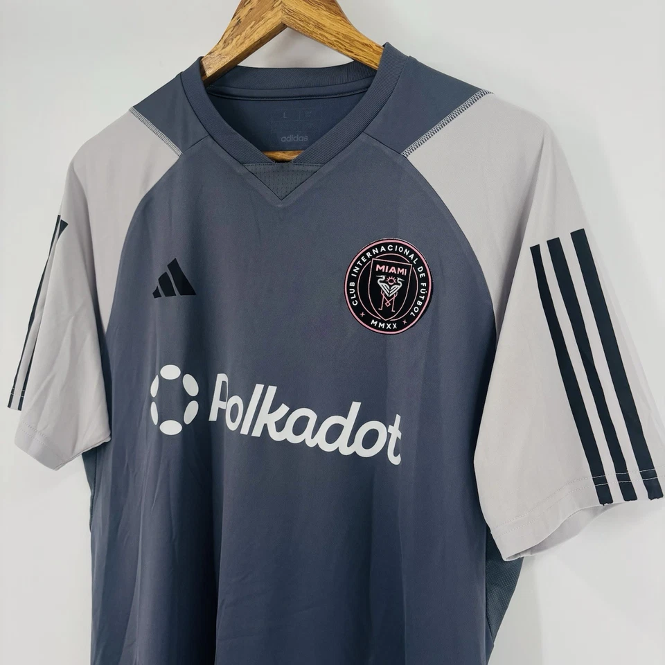 Camiseta de Práctica Adidas Inter Miami CF - Fútbol Hombre Gris Usada Para Hombre Talla Grande Foto 3 de 4