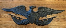 Metal Wall Eagle Sexton made in USA. Flat black w/matching screws.