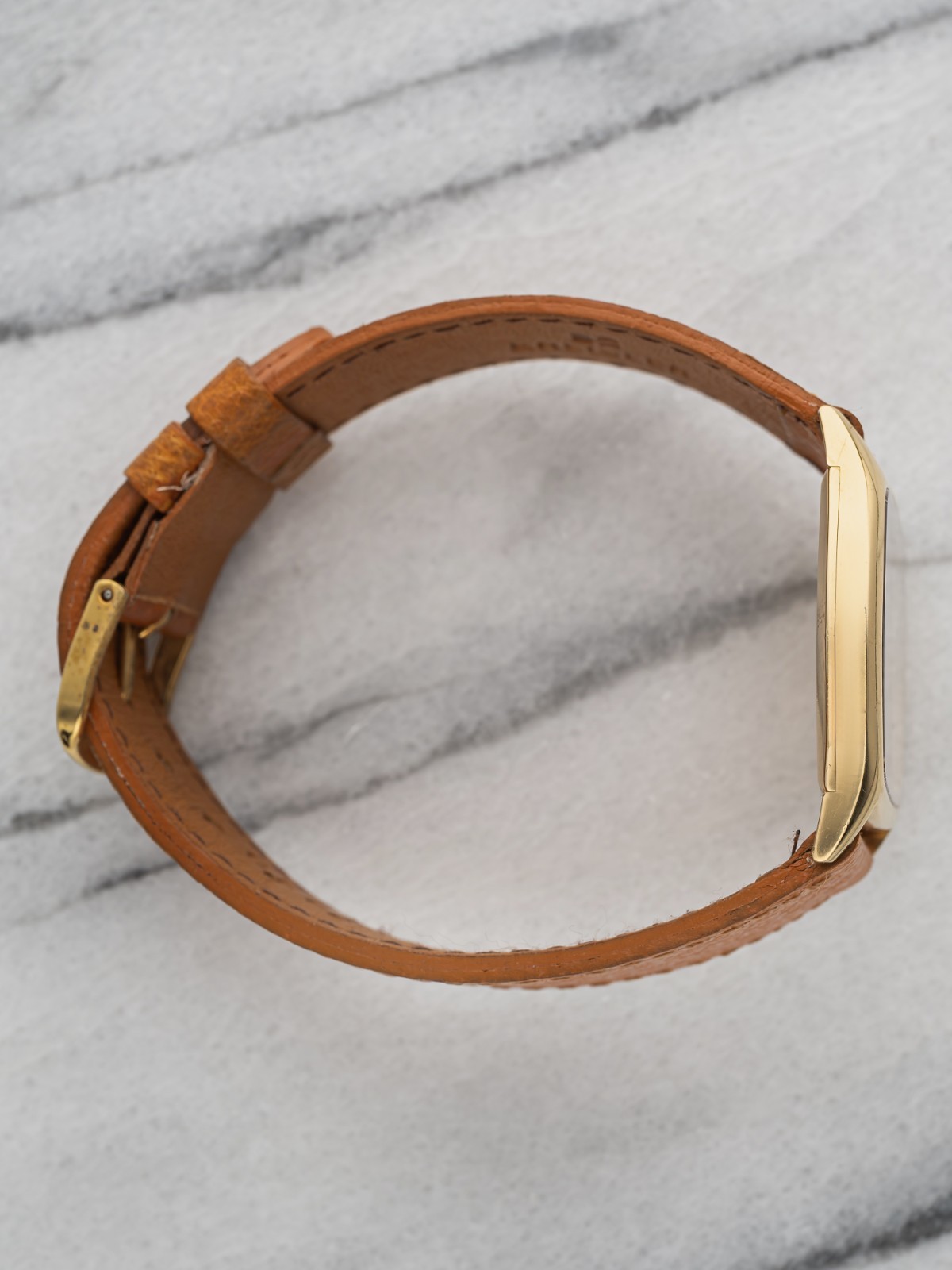Vintage Rolex Cellini Ref 3805 70s Manual Wind 18K Gold Tonneau Case image 6