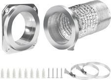 Magnetic Dryer Vent Coupling Connector Kit, 3.3ft 4in Duct, Easy Clean Quick Pro