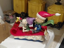  READ JIM SHORE PEANUTS "SNOW DAY" CHARLIE BROWN SNOOPY DAMAGED COLLECTIBLE