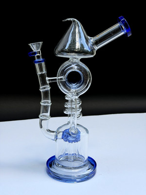 ALPHA 12 inch Thick Glass Water Pipe Beaker Smoking Hookah Bong FANCY