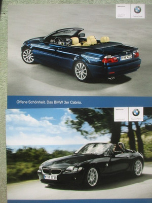 BMW Impulse Katalog Z4 Roadster E85,3er Cabrio E46 Special Edition+320Cd 330Cd