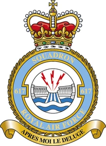 No. 617 Squadron RAF badge patch Self Adhesive Vinyl Sticker