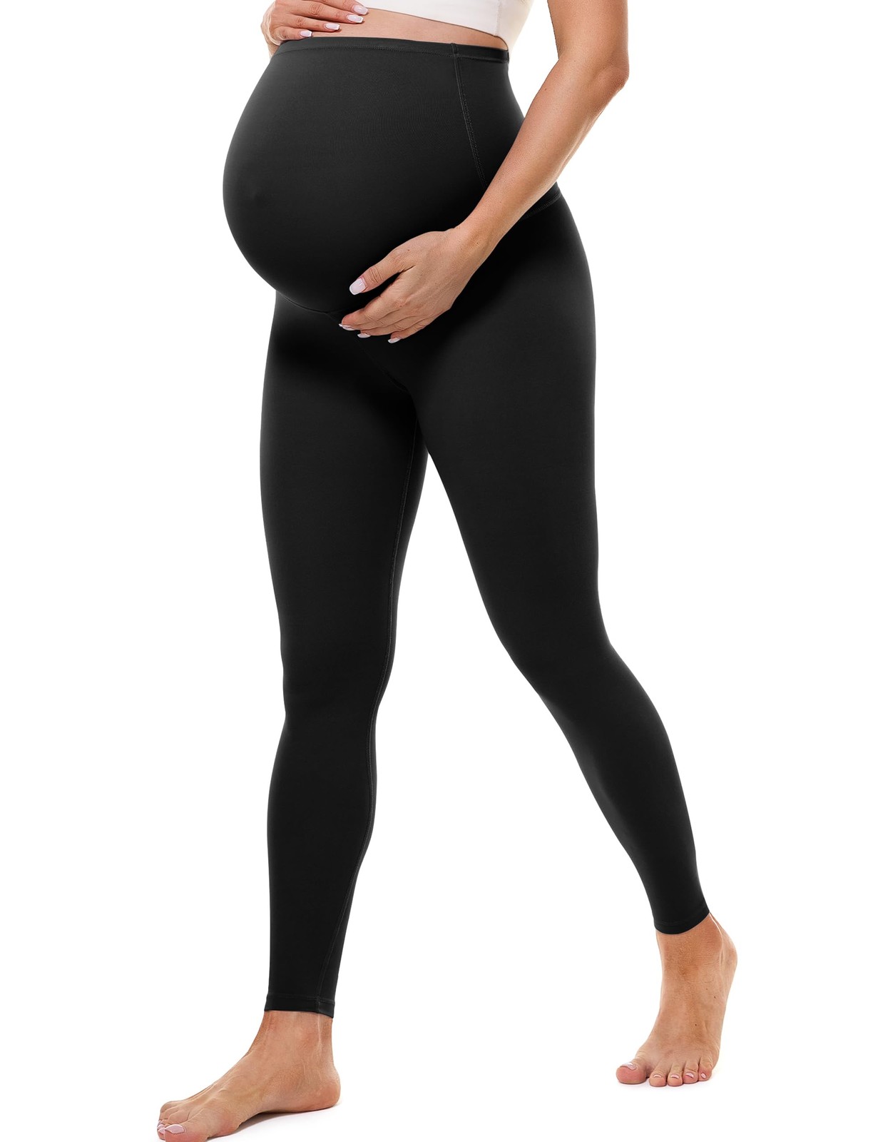 Womens Clouduxi Maternity Leggings Over The Belly 25'' Soft Workout Activewea...