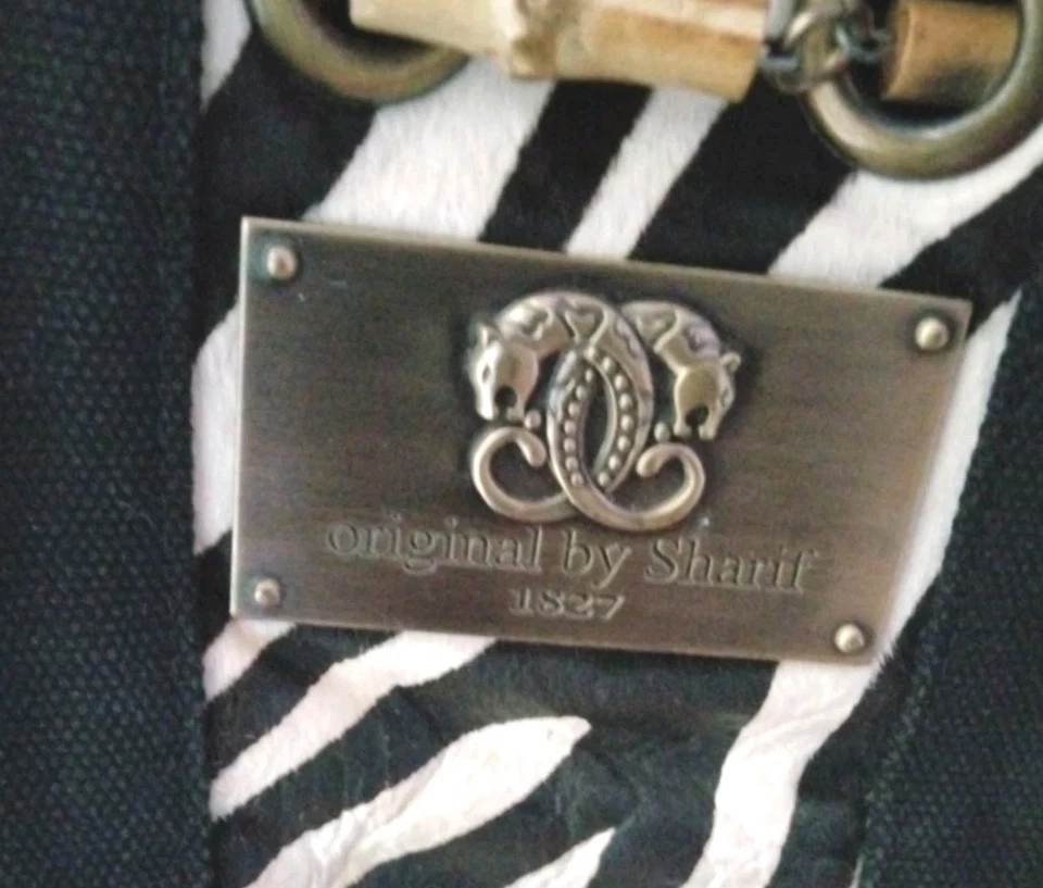 Original by Sharif Azul Cartera Bolso de Mano Blanco y Negro Bolso de Hombro Foto 4 de 4