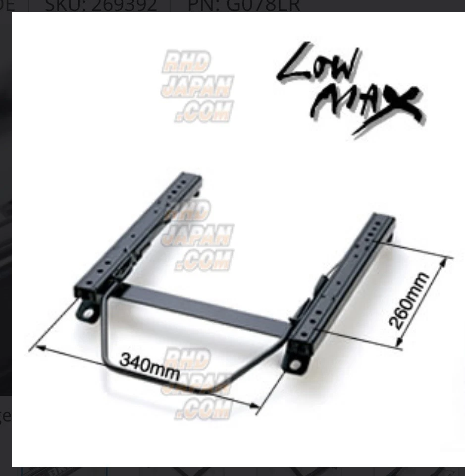 ASIENTO CUBO COMPLETO NOVIA LOW MAX SUPER SEAT RIEL SUBCHASIS TIPO LR IZQUIERDO BMW SERIE 3 Foto 3 de 4