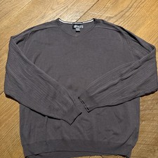 NWT Old Stock Men  s Vintage Eddie Bauer Light Sweater Grey Mercerized Cotton XL