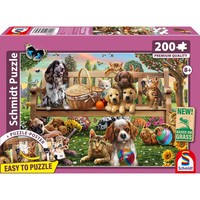 Schmidt Spiele Kinderpuzzle 200 Teile Gartenpicknick FüR Hund Und Katze