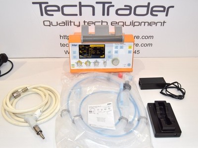 Drager Oxylog 2000 Plus transport ventilator with Complete breathing circuit