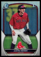 2023 Bowman Draft Chrome Refractor #BDC-182 Justin Riemer Boston Red Sox