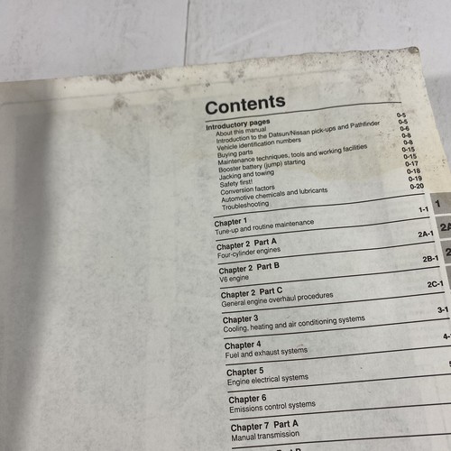 Haynes Nissan Datsun Pick-up and Pathfinder 1987-1995 Owners Repair Manual # 771 - Bild 12 von 12