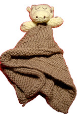 Rare Knit Giraffe Security Brown/Tan Blanket Soft Fluffy Security Baby Toy  256
