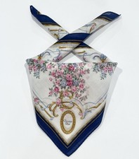 Handkerchiefs Christian Dior Women Scarf Art Floral Cotton Pocket Square 18.5  