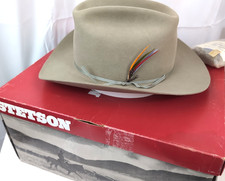 JOHN B STETSON - 3X Beaver Cowboy Western Cowboy Hat - Billy Kidd (?) - 7 1/2