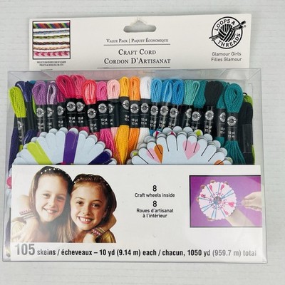 Craft Cord Value Pack by Loops & Threads  105ct. Craft Wheel Friendship Bracelet