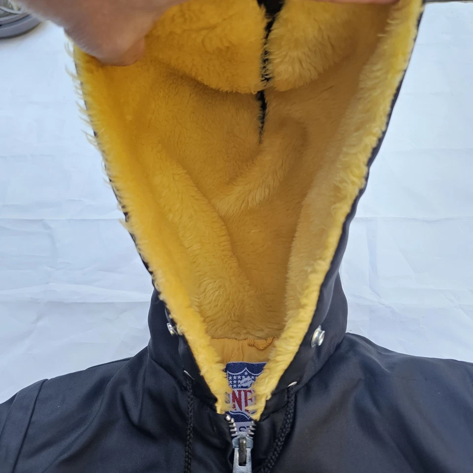 Jaqueta de inverno Pittsburgh Steelers NFL vintage década de 1980 Stahl-Urban infantil tamanho 6 - Imagem 4 de 4