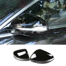For Benz E-Class W213 2017-2022 2023 Glossy Black Rear View Mirror Cap Cover 2pc