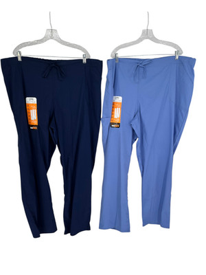 Scrubstar Pants Unisex Size 3XL Core Essentials Drawstring Blue Medical Scrub