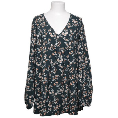 Bloomchic, Bluse, Größe: 52/54, Grün/Mehrfarbig, Elasthan/Polyester, Blumen #DnY