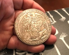 LARGE 1939 Reich Protectorate Bohemia Moravia  WWII GERMAN COMMEMORATIVE COIN