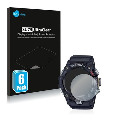 6x Schutzfolie für Casio G-Shock Mudmaster GG-B100-1AER Display Schutz Folie