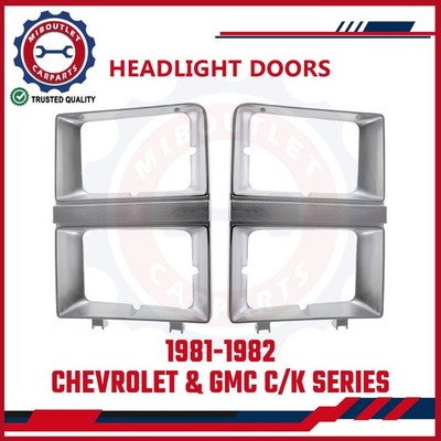 Headlight Doors Set Left and Right For 1981-82 Chevrolet C10 K10 GMC C1500 K1500