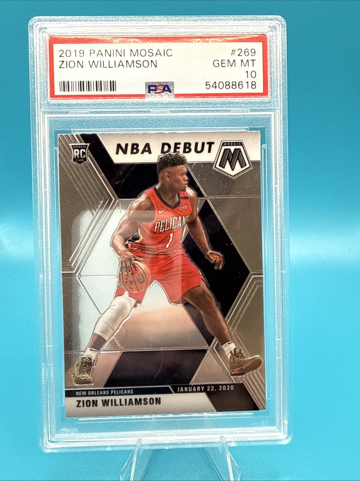 2019-20 Panini Mosaic - NBA Debut Zion Williamson #269 Silver Prizm (RC)
