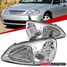 Fit 2001 2002 2003 Honda Civic Coupe Sedan 24dr Headlights Headlamps Leftright Fit 2001 2002 2003 Honda Civic Coupe Sedan 24dr Headlights Headlamps Leftright