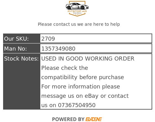 PEUGEOT BOXER MK3 2.0 DIESEL POWER STEERING CONTROL MODULE 1357349080