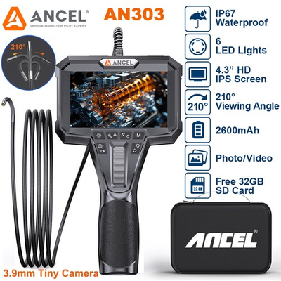 #ad Semi Rigid wire 3.9mm Lens Endoscope Industrial Inspection Borescope Camera $152.99