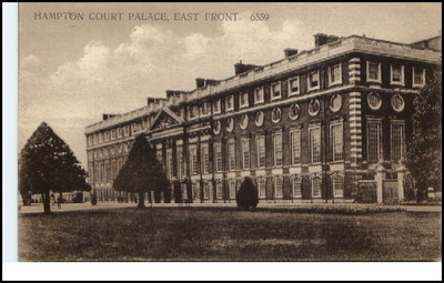 Vintage Postcard 1934 England Great Britain Hampton Court Palace East Front View