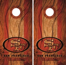 San Francisco 49ers Cornhole Wrap Game Skin Decal Wood Design VZ444
